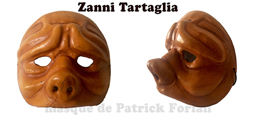 Masque de Tartaglia, personnage de la commedia dell'arte