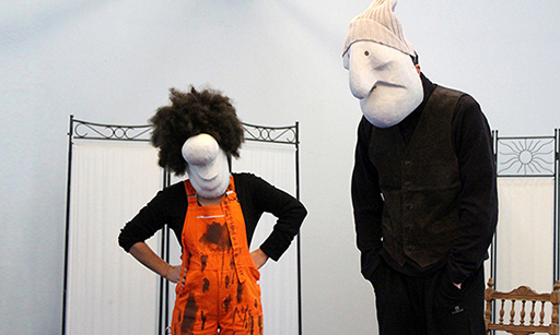 atelierforian mask courses - improvisaiton with larval masks