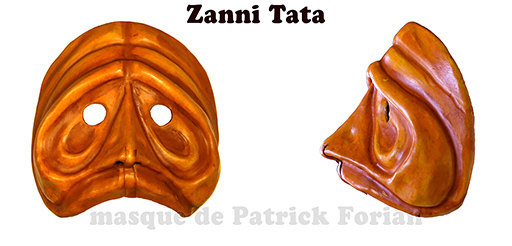 Masque de Zanni, personnage de la commedia dell'arte